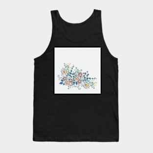 Vintage floral watercolor sticker label Tank Top